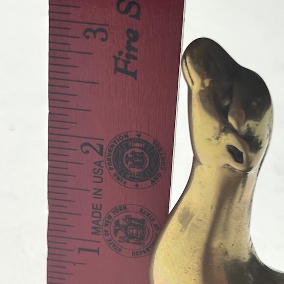 Vintage Brass Sea Lion Figurine Taiwan old Wal Mart Mid Century Animal Decor - Picture 14 of 14